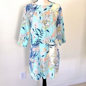 Floral Linen Dress- Size 10